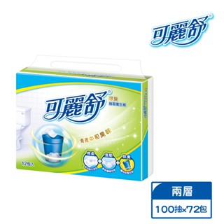 【可麗舒】除臭抽取式衛生紙 100抽x12包x6串/箱