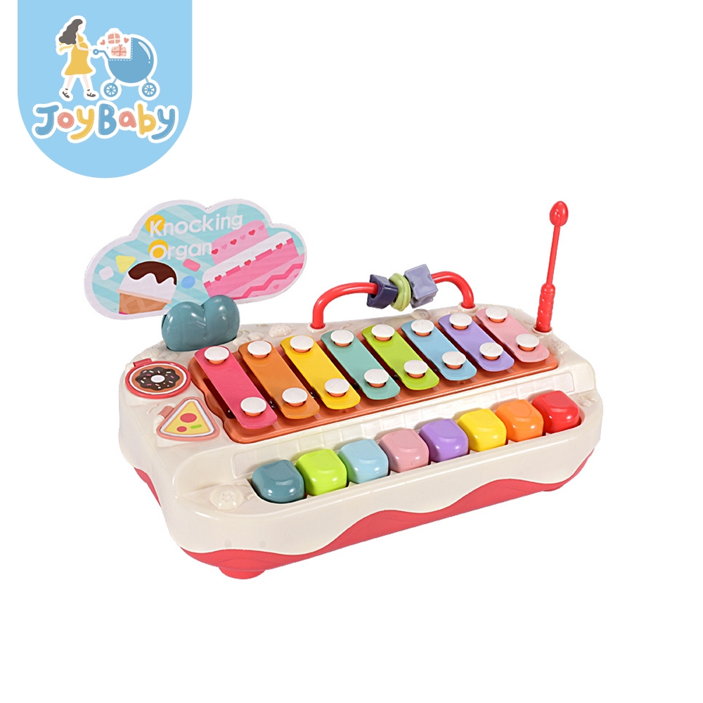 JOYBABY 彩虹八音琴 二合一鐵琴 小鋼琴 音樂早教手眼協調聽力發展學習音樂玩具