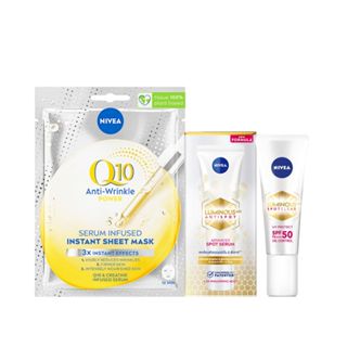 【完全贈品】NIVEA 妮維雅 L630贈品 Q10緊緻活力修護面膜 20ml/淡斑煥白UV防禦乳10ml/淡斑煥白精華