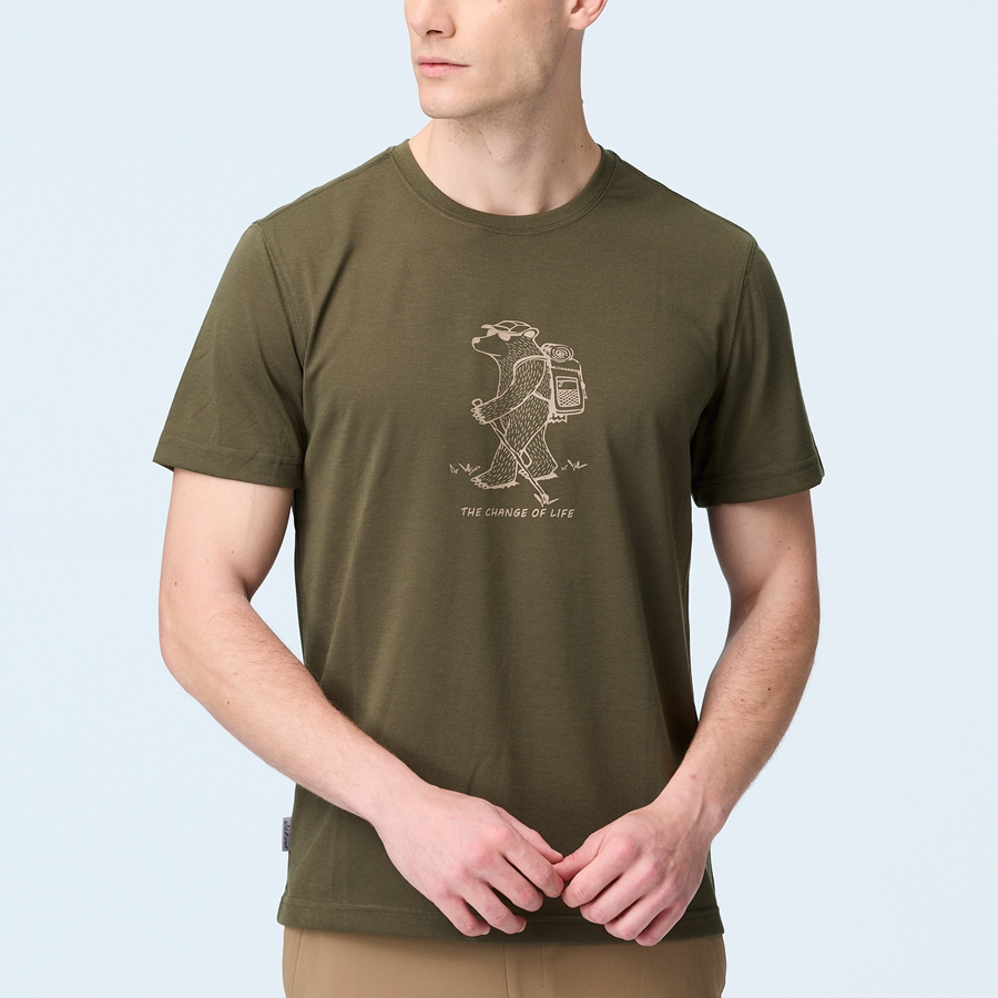 Wildland 荒野】有大尺寸/男彈性機能排汗T恤0B21606夏季薄款/ 透氣快乾/運動上衣//登山露營/野雁戶外