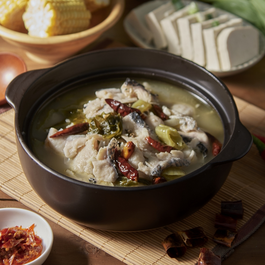 【紅豆食府】酸菜魚 (900g/盒) 酸菜 冷凍菜 即時 魚料理 熱門
