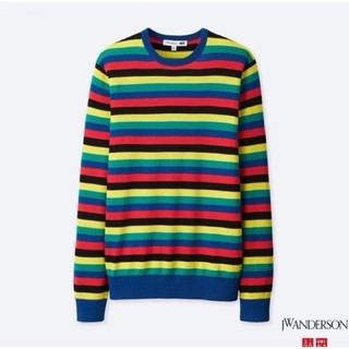 二手 狀況良好 Uniqlo JW Anderson 條紋上衣 彩色 針織衫 S號 限量 絕版