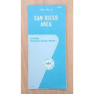 二手 AAA Maps - San Diego 聖地牙哥 Downtown Tijuana, Mexico (1992)