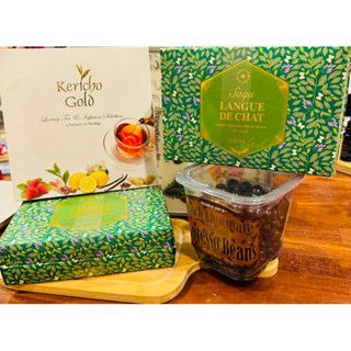日本ISHIYA抹茶餅 、美國Trader Joe’s 濃縮咖啡豆巧克力球、kericho Gold英式下午茶包