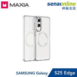 【MAXIA】SAMSUNG Galaxy S25 Edge 耐衝擊清透磁吸保護殼 神腦生活