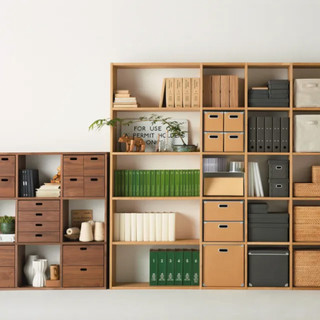 MUJI 無印良品｜自由組合層架/橡木｜內含五組櫃