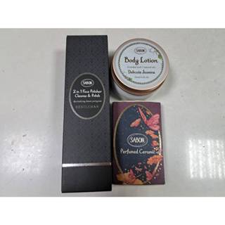 SABON 二合一臉部純淨磨砂膏 25週年品牌薰香石 茉莉花語身體乳液