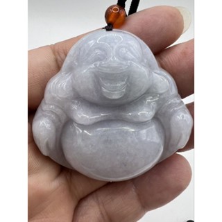 〔附證書〕天然翡翠-大塊厚裝彌勒佛吊飾。