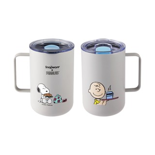 【康寧密扣Snapware】鋅陶瓷不鏽鋼保溫保冰辦公杯620ml-Snoopy史努比 早午餐