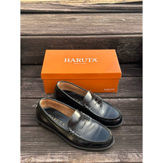 日本 HARUTA 906 樂福鞋 黑色 皮鞋
