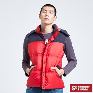 【5th STREET】 羽絨背心 背心外套 紅色 男背心 (510290)