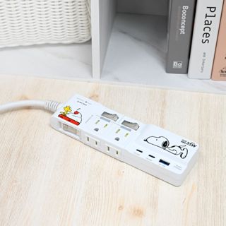 史努比3開4插PD35W延長用電源線(美食)