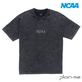 plain-me NCAA [流線剪接水洗] 男上衣 女上衣 短袖 上衣 TEE [NCAA0154-251]