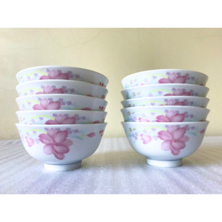 【一組10入】 大同窯 瓷器 花 小碗 碗 飯碗 湯碗 瓷器 瓷碗 花色 餐具 器皿 飯碗 碗粿碗 蒸碗 作生意用