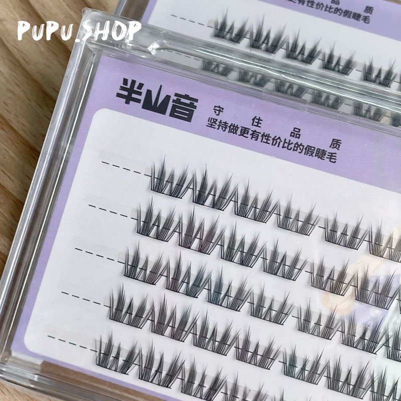 Pupu.shop♡台灣現貨｜半山音假睫毛 短款流蘇貓耳假睫毛 貓系假睫毛 短款假睫毛 免膠假睫毛