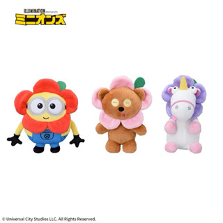 💐SEGA 正版授權 日本景品 小小兵 提姆熊 獨角獸 15cm 繽紛花朵 娃娃 玩偶 吊飾 鑰匙圈 Tim熊【全新】