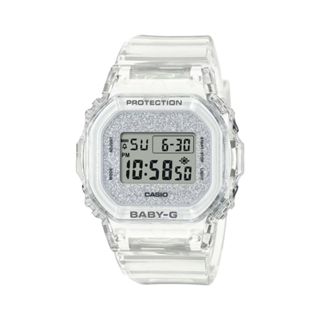 【CASIO 卡西歐】BABY-G 輕巧纖薄 繽紛夏季 清透亮眼半透明銀 經典系列 BGD-565GC-7 37.9mm