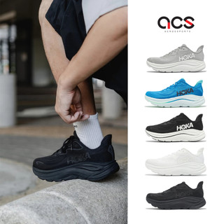 Hoka 慢跑鞋 Clifton 10 2E 寬楦 男鞋 任選 黑 厚底 緩震 輕量 回彈 運動鞋 [ACS]