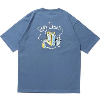 BEN DAVIS 25580020-67 CASSETTE PLAYER EMB TEE 短T (灰藍色) 化學原宿
