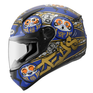 ZEUS 瑞獅 ZS-811 AL35 彩繪 達摩 不倒翁 消光黑/藍 通風透氣 全罩 安全帽