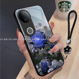 水珠花紋 全包國潮玻璃殼 vivo V50 Lite手機保護殼 vivo v50 v40 pro 防摔手機殼 保護套