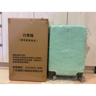 全新M.Rino登機箱 20吋ABS 行李箱 拉桿箱 旅行箱 薄荷綠髮絲紋