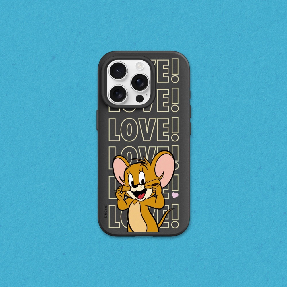 犀牛盾 適用iPhone SolidX(MagSafe兼容)強化吸震緩衝防摔磁吸手機殼∣湯姆貓與傑利鼠/傑利鼠愛心