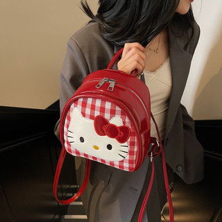 凱蒂貓雙肩包 可愛後背包 女生書包 hello kitty雙肩包 女 紅色學生肩背包 兒童背包 小包包 女士卡通雙肩包