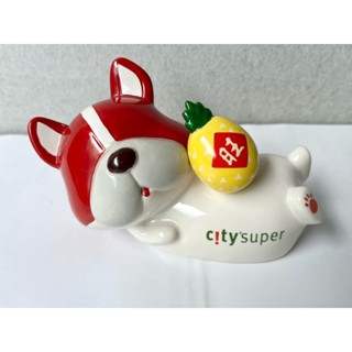全新-Citysuper 好運旺旺來可愛小狗造型陶瓷存錢筒/擺飾/擺件