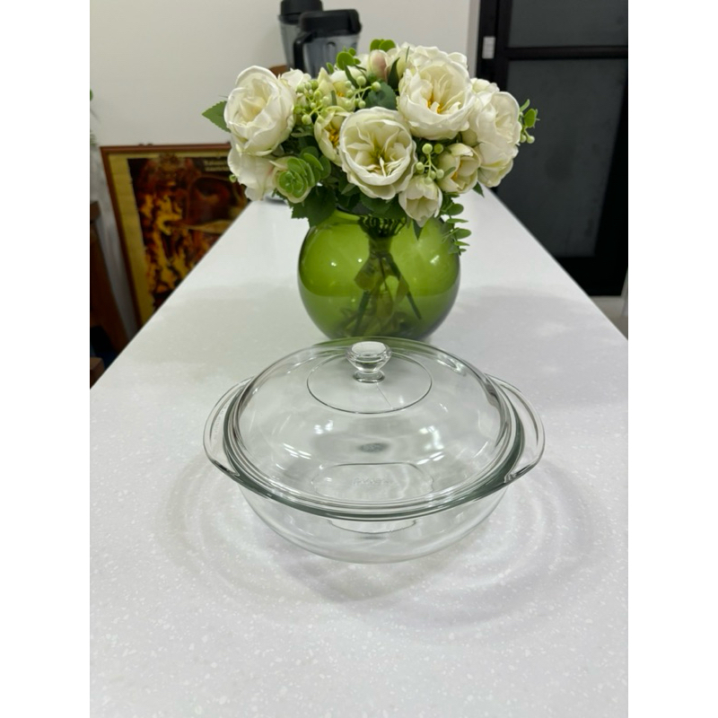 全新康寧 PYREX 圓形烤盤（含蓋） 1500ml/烘 焙用品