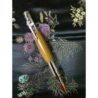 原木鋼珠筆，手工車製，綠檀鋼珠筆，槍的造型