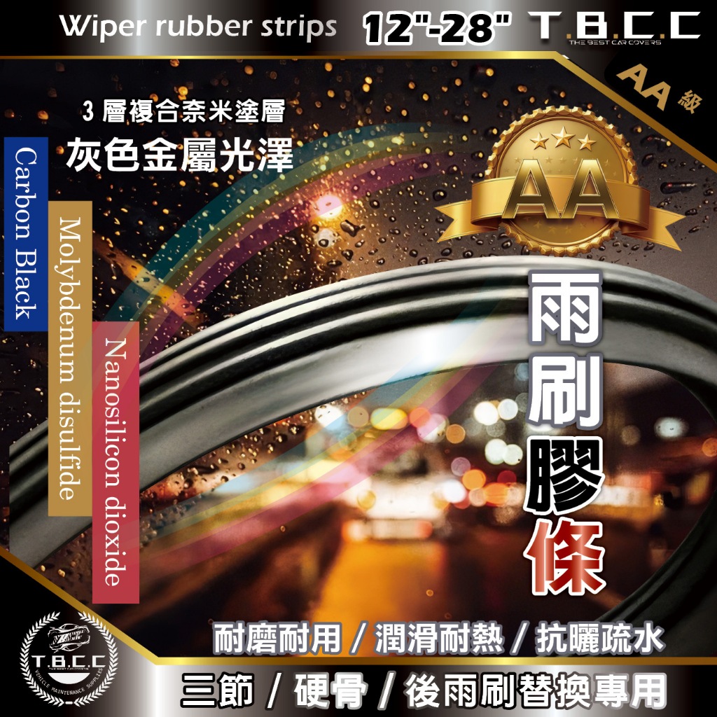 『台灣現貨 免運』 🔴AA級 替換雨刷膠條  三節式 後雨刷 硬骨雨刷 8.5mm 6mm 超潑水 超潤滑 超耐用 鍍膜