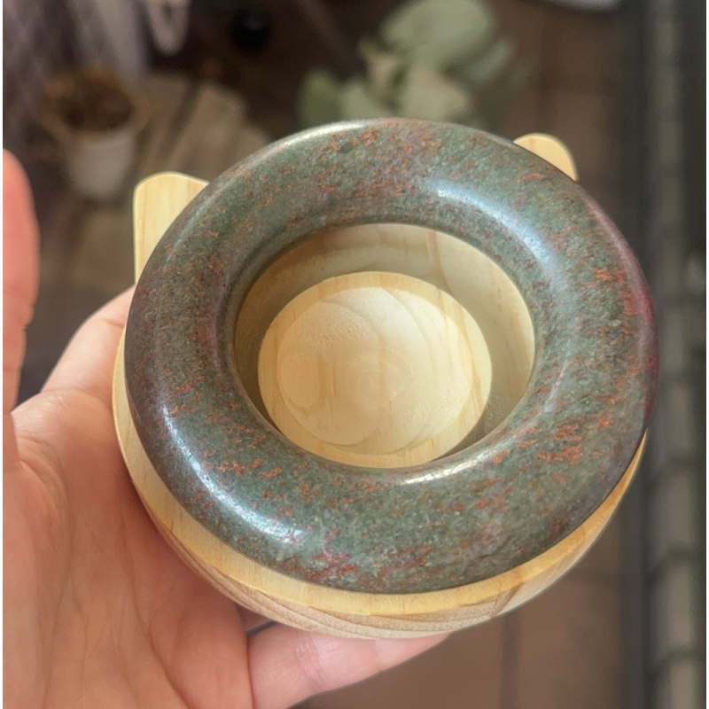 佘太翠手鐲 19胖胖 胖圓 小圈口  51.1口 青菜價 佘太 抹茶綠飄紅花