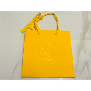 🎀 Swarovski 施華洛世奇 官方禮袋 紙袋 袋子 禮物袋（黃、粉）🎁💎 緞帶提袋 限量包裝袋