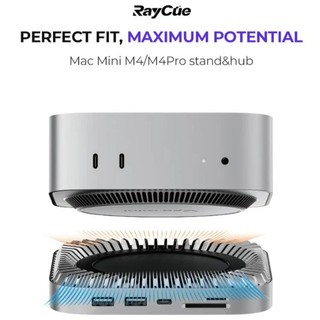 ㊣USA Gossip㊣ RayCue Mac Mini M4 Dock 多功能擴充底座