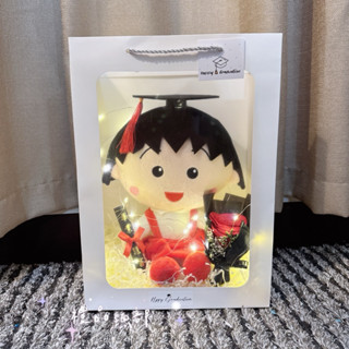 【禮品總部】現貨|實拍 正版 畢業帽小丸子 櫻桃小丸子 禮品袋 小丸子娃娃 櫻桃小丸子玩偶 生日禮物 彌月禮