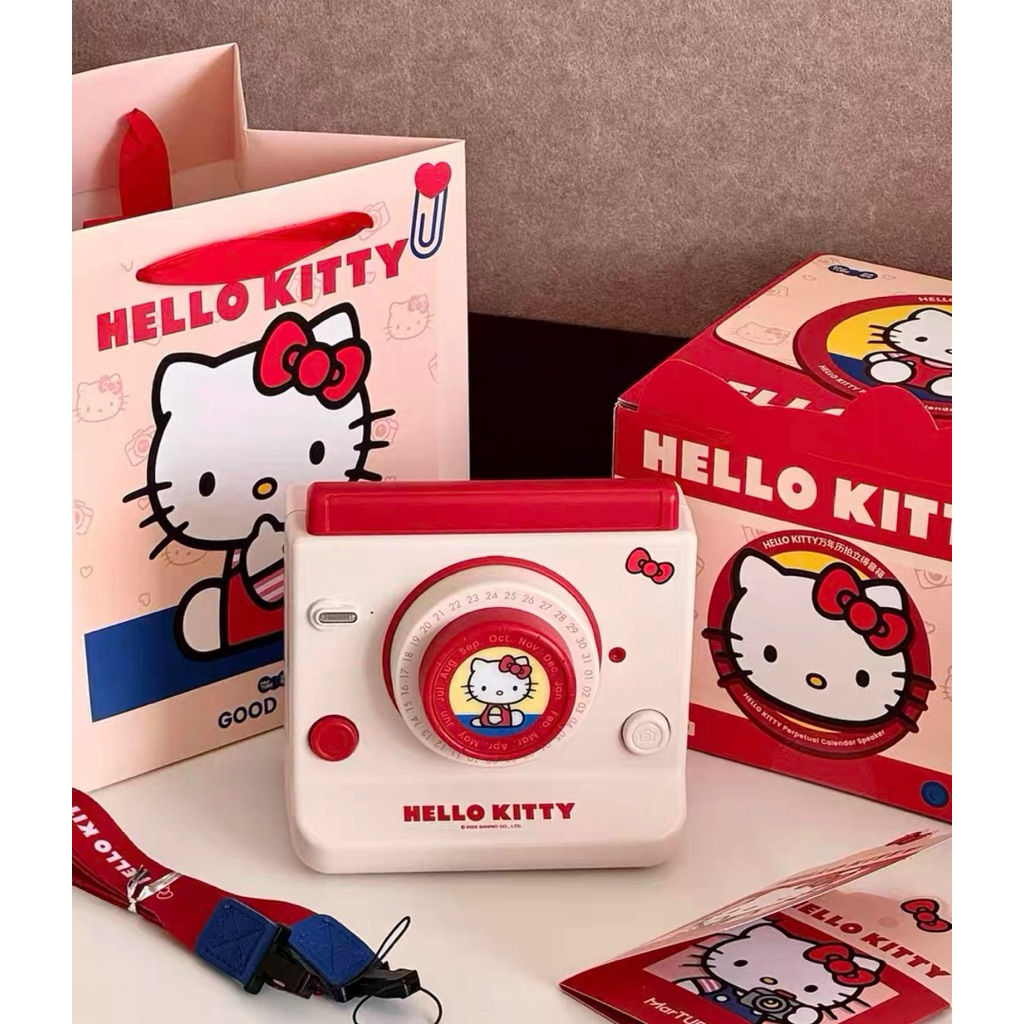 【現貨免運｜隔日到貨｜售完不補｜正版授權】Hello Kitty 拍立得造型藍牙音響｜相機款小音箱生日禮物・贈造型提袋