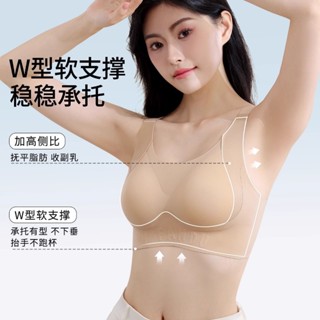 臺灣發貨 M-6XL大尺碼無痕隱形內衣 無鋼圈 全罩杯 大胸顯小 薄墊聚攏上託 收副乳防下垂調整型內衣 胖MM大碼內衣