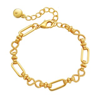 ★Luxe Jewelry★INS風鏤空無限鍊條鍍18K真金手鍊