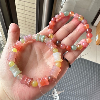 🧚‍♀️旺小妞🧚‍♀️天然鹽源瑪瑙雕刻蓮花手串 鹽源瑪瑙珠串 手串