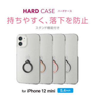 【日本ELECOM】iphone 12 mni保護殼 透明手機殼 玫瑰金 指環