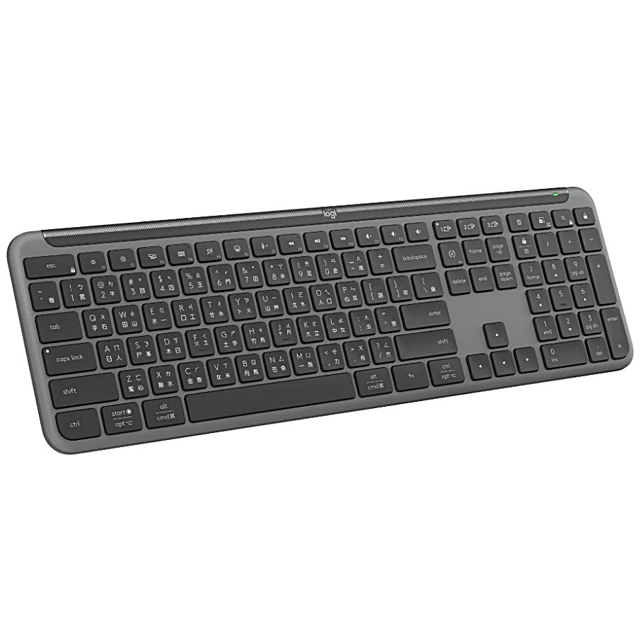 Logitech 羅技【 K950 】纖薄設計 靜音按鍵 無線鍵盤 - 石墨黑