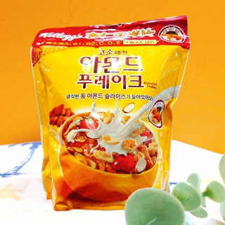好市多 COSTCO 韓國 家樂氏 杏仁 早餐脆片 玉米片 杏仁玉米片 維生素 Almond Flakes 600公克