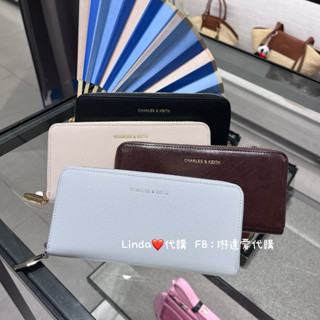 Linda❤️代購 現貨 小ck Charles & Keith 拉鍊長夾 長夾 皮夾 皮包 ck6-10770259