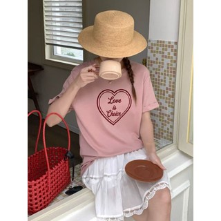 【CHILL】現貨韓系Love字母印花短袖Tee 韓國T恤 短袖上衣 印花T恤 百搭短T 女生 預購