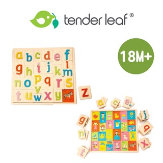 美國【Tender Leaf】字母圖片學習拼圖 木製玩具 兒童玩具 積木玩具 木質玩具 玩具 木頭玩具｜baby888