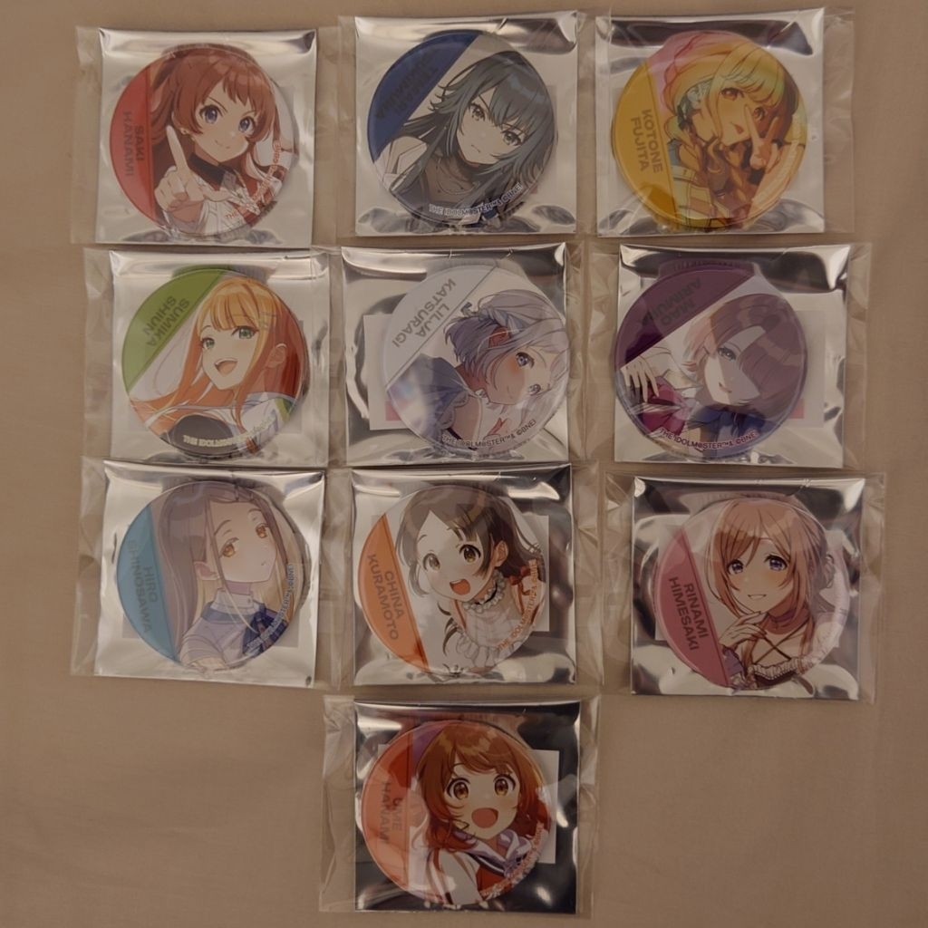 學園偶像大師 学マス AMNIBUS SR徽章（花海咲季/月村手毬/藤田ことね/紫雲清夏/葛城莉莉亞/篠澤廣/有村麻央）