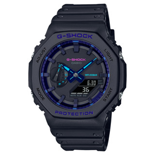 CASIO卡西歐 G-SHOCK簡約八角虛擬雙顯錶/GA-2100VB-1A