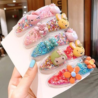 🎀朵朵小舖🎀 台灣現貨 兒童流沙髮夾〔5隻一組套〕 瀏海碎髮夾 髮夾 髮圈 髮飾 小女孩髮夾