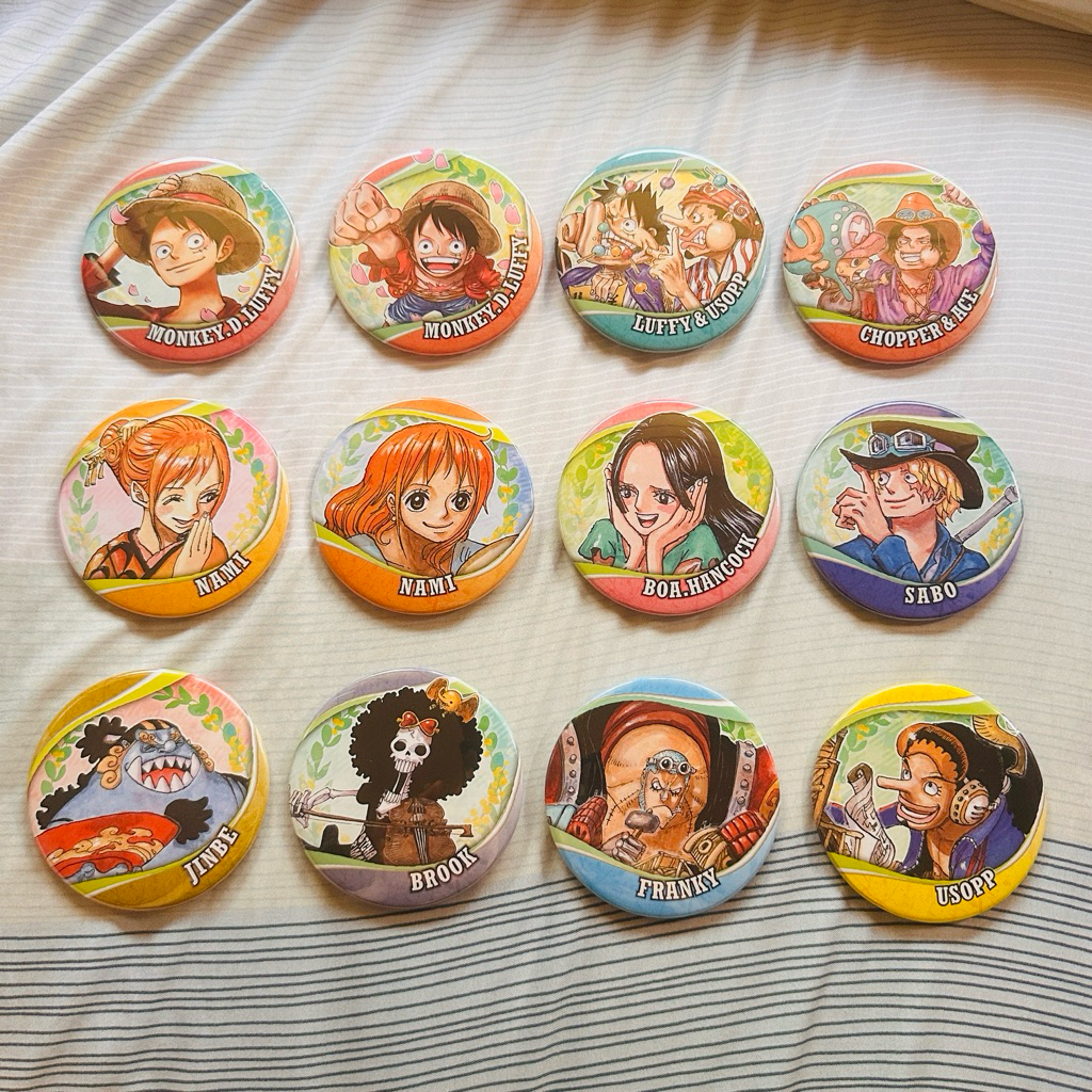 日本 js 航海王 春日 魯夫 艾斯 薩波 女帝 漢考克 娜美 騙人布 布魯克 佛朗基 喬巴 原畫 徽章 海賊王